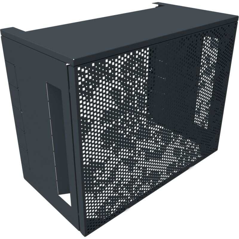 Cache climatiseur Atole en Aluminium Thermolaqué - Taille 1 : h. 80 x l. 100 x p. 54 cm - Gris anthracite