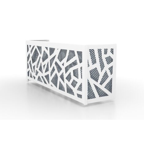 Cache clim intérieur Blanc - Grille Anthracite 7016