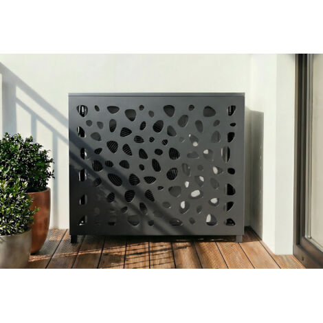 Cache clim & pompe à chaleur ANETO SUNNY aluminium gris - taille M