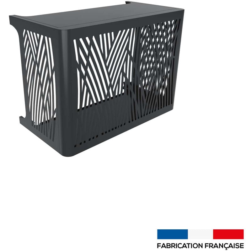 Cache climatisation Outsteel ensemble brousse mural m Gris anthracite