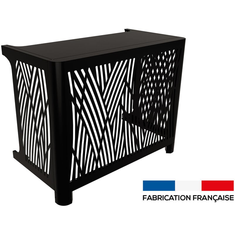 Cache climatisation Outsteel ensemble brousse sol m Noir foncé