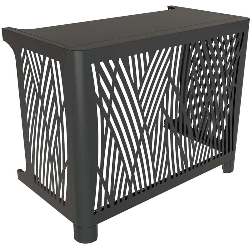 Cache climatisation Outsteel ensemble brousse sol s Gris anthracite