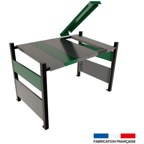 Cache climatisation OUTSTEEL Ensemble COLORS S Gris anthracite/Vert mousse