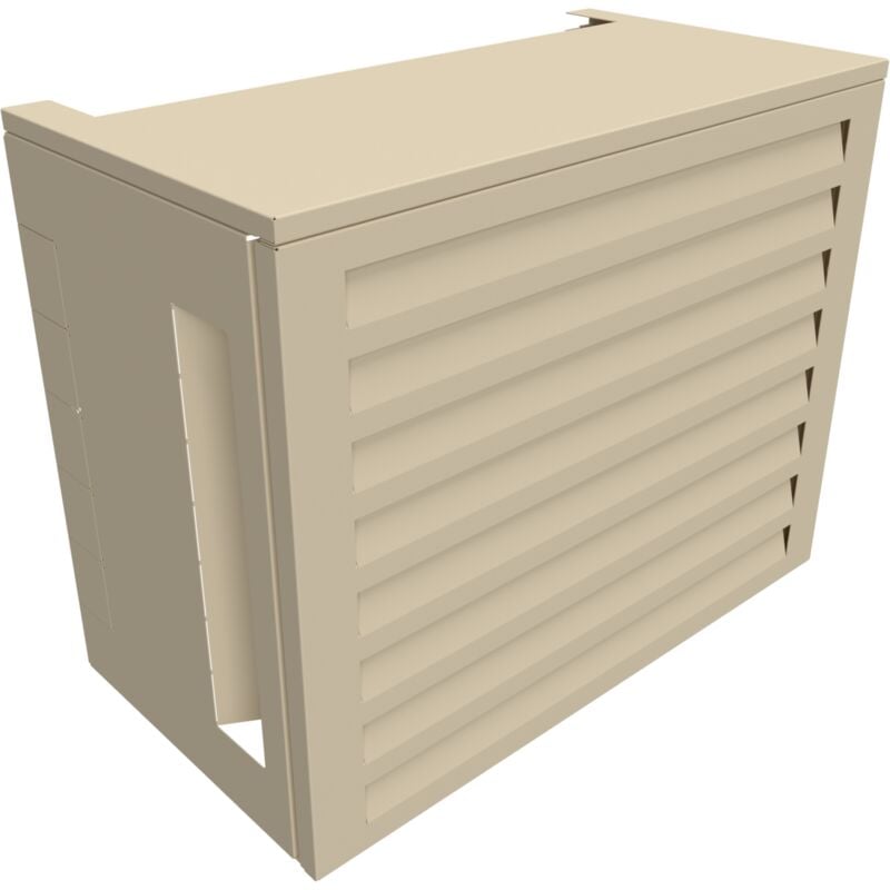 Cache-climatiseur Atole en Aluminium Thermolaqué - Taille 0 : h. 69 x l. 90 x p. 50 cm - Crème