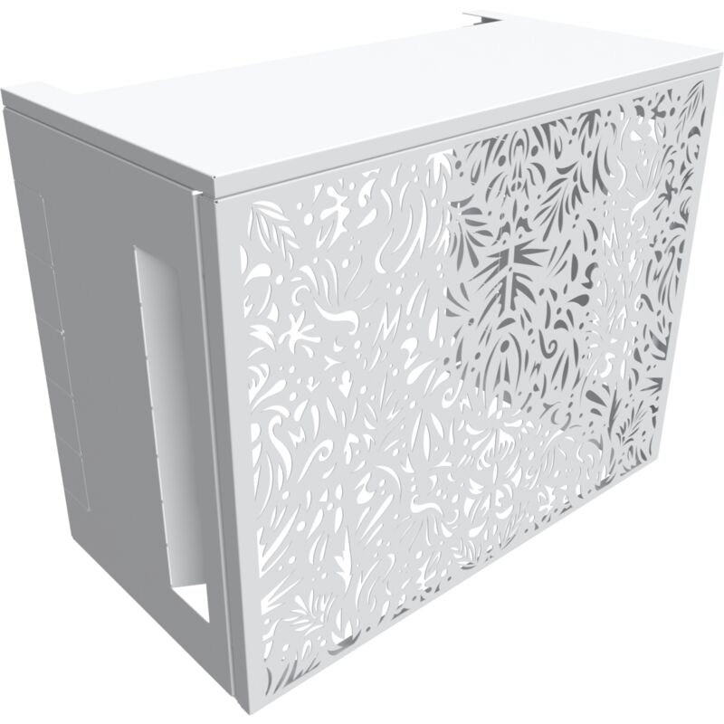 Cache climatiseur ATOLE en Aluminium Thermolaqué - Taille 2 : H. 113 x L. 110 x P. 64 cm - Blanc