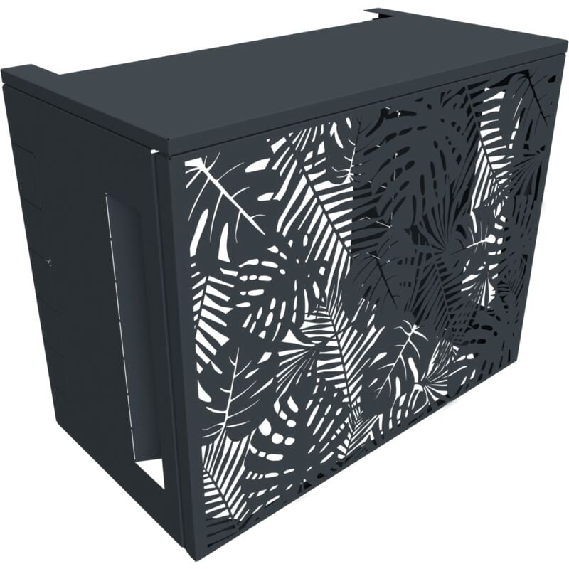 Cache climatiseur Atole en Aluminium Thermolaqué - Taille 2 : h. 113 x l. 110 x p. 64 cm - Gris anthracite