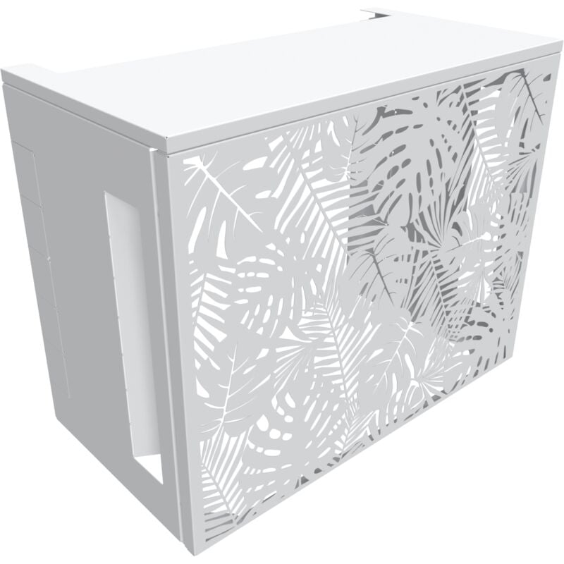 Cache climatiseur Atole en Aluminium Thermolaqué - Taille 2 : h. 113 x l. 110 x p. 64 cm - Blanc