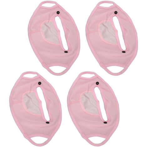 Cache-Cou Anti-UV avec Protection Oculaire Intégrée pour Randonnée, Cyclisme et Sports d'Extérieur - Lot de 4, Rose
