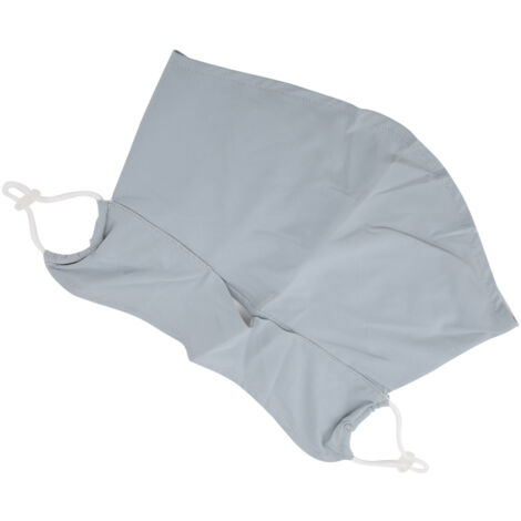 Cache-cou en soie glacée pour le golf, léger et respirant, protection UV pour activités extérieures, couleur gris.