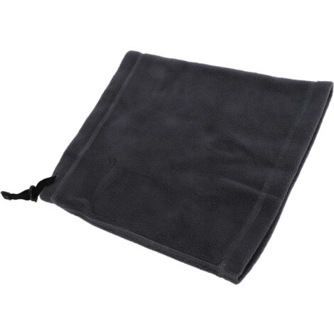 Cache-cou polaire ajustable pour sports d'hiver, écharpe thermique unisexe avec cordelette, noir.