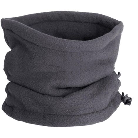Cache-cou unisexe d'hiver en polaire douce et épaisse, gris foncé, couleur unie.