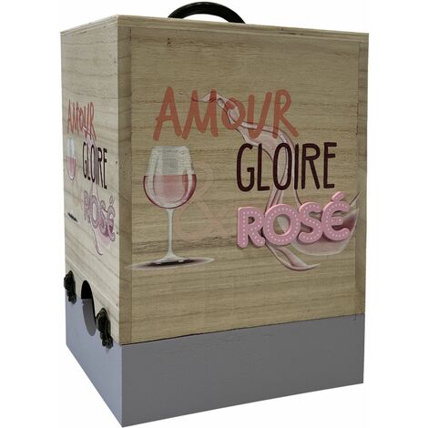 Cache-cubi en bois - Amour Gloire et Rosé
