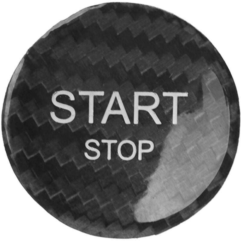 Ineasicer - Cache de bouton d'allumage en fibre de carbone, autocollant de remplacement pour Peugeot 408, 308S, 508, noir