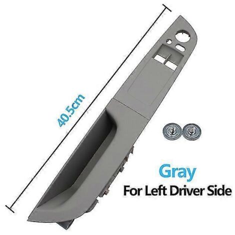 Cache de commande de lève-vitre et accoudoir de porte intérieure côté conducteur (LHD) pour BMW Série 3 M3 E92 Coupé 320i 330i 335i (2007-2014) - Gris