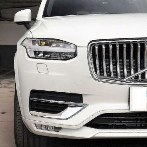 Cache de lave-phare de pare-chocs avant pour Volvo XC90 2016-2022, références 39825447 et 39825430, blanc cristal, côté droit.