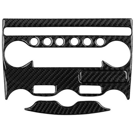Cache de panneau de réglage multimédia de climatisation intérieure en fibre de carbone pour BMW 370z 2009-2020