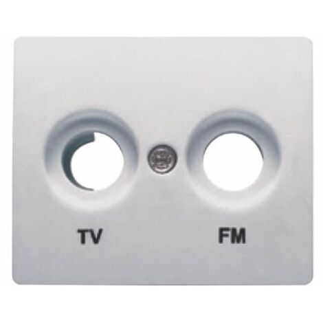 Cache de prise TV / FM ALUMINIUM MERCURIO BJC IRIS 18330-MA