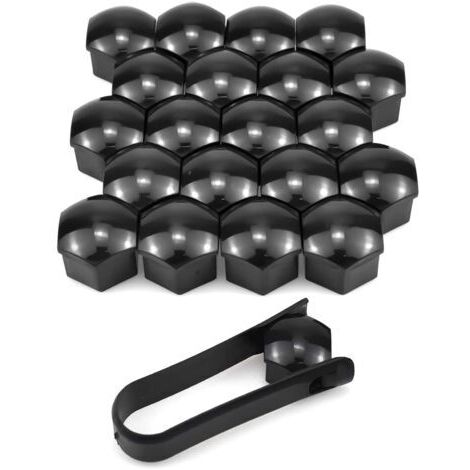 Cache Ecrou 19 mm, 20 Pièces 19mm Boulon Ecrou Couvre, Capuchons Protection Hexagonal pour écrous De Roue, Cache Boulon Universels 19mm
