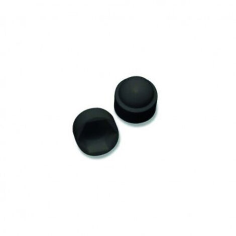 Cache écrou noir - 10 mm cote sur plats 17 mm- Vendu par 200
