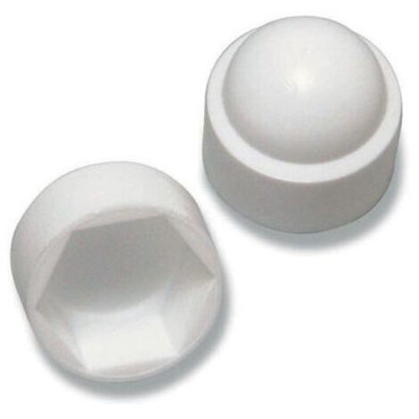 Cache Ecrou ou cache tête vis Tête hexagonale TH M22 Polyéthylène blanc Sur plat 32