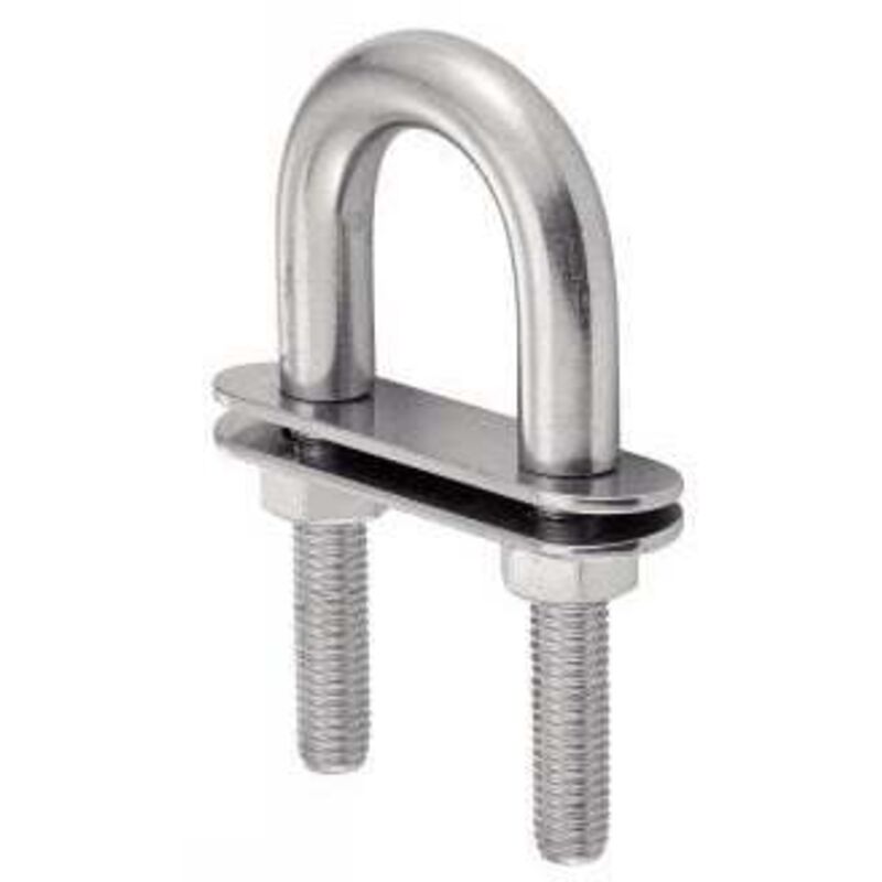 Étrier En U Avec Double PLAQUES Inox A4 8X80-20 pièces