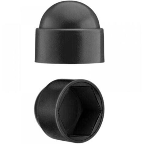 Cache-écrous de protection M10 pour clé de 17 mm – noir, lot de 100 pièces en plastique résistant