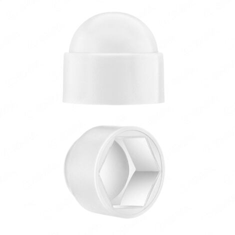Cache-écrous M8 pour clé de 13 Blanc 10 pcs. Bouche-trou