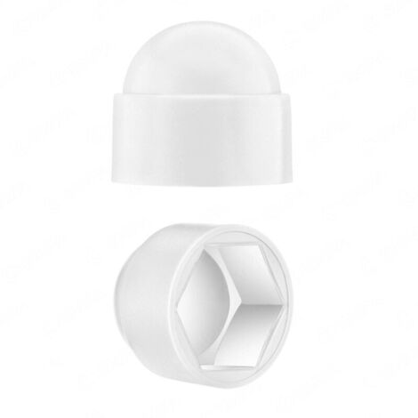 Cache-écrous M8 pour clé de 13 Blanc 10 pcs. Bouche-trou