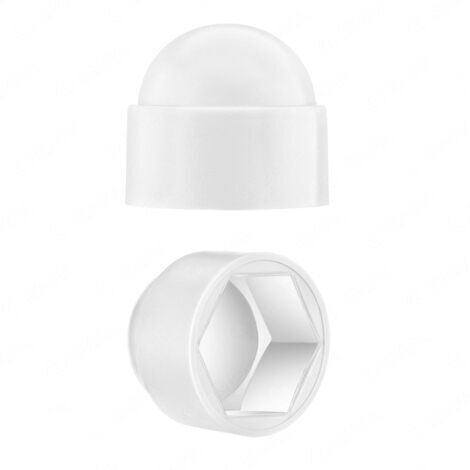 Cache-écrous M8 pour clé de 13 Blanc 10 pcs. Bouche-trou