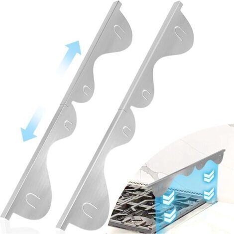 Cache-espaces de cuisinière, 2 pièces en acier inoxydable, réglables pour les espaces latéraux du comptoir de cuisine, de 35,1 cm à 70,8 cm - Argent