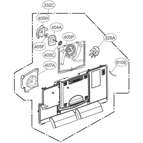Cache évaporateur (Repère 332C)
