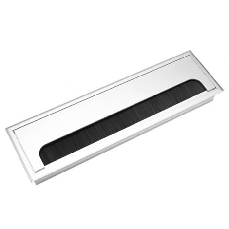 Cache-fil d'alimentation carré en aluminium pour bureau d'ordinateur - Couvercle de trou d'insertion grand modèle