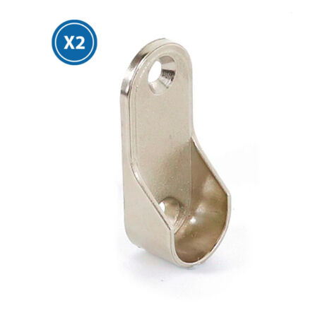 Cache métallique pour extrémités d'armoires profilées LED - Pack 2 - Ledme - LM3964