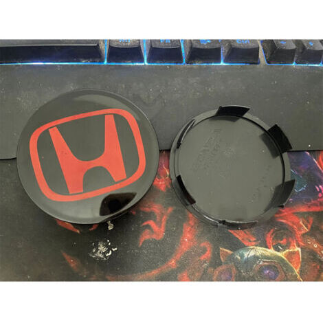 Cache-moyeu de roue 69mm compatible Honda Accord, Odyssey, CRV, Civic, URV, Crosstour, Avancier, Fit, City, Freed – Centre de jante voiture, capuchon moyeu ABS, accessoire jante auto, lot 4 pièces – N
