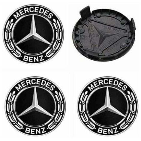 Cache Moyeux - Cache de Roue Centrale - Diamètre 75 mm - En Plastique ABS - Pour Voiture - Lot de 4