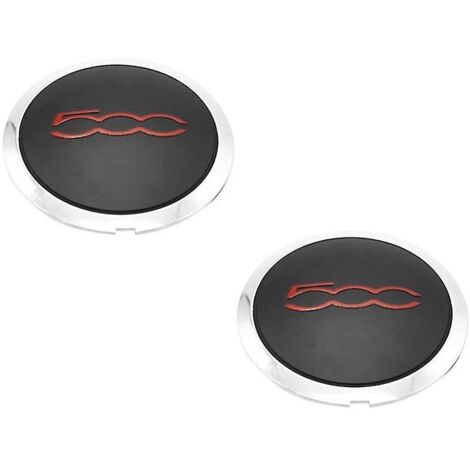 cache-moyeux de roue de 133 mm pour 500 68078419ac 68078421ac Cache-poussière 51884863 Argent + rouge