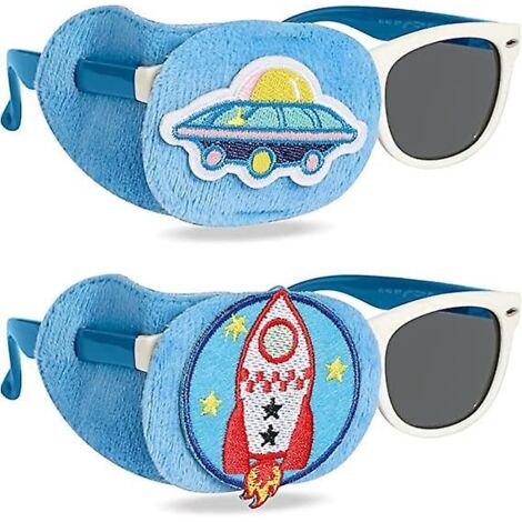 Cache-œil licorne pour le traitement de l'amblyopie - 2 pièces, cache-œil de qualité médicale pour enfants et adultes - Compatible avec les lunettes - Œil droit