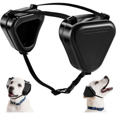 Cache-oreilles de protection auditive pour chien – Réduction sonore – Coque en ABS et patchs en coton isolant – Ajustement confortable