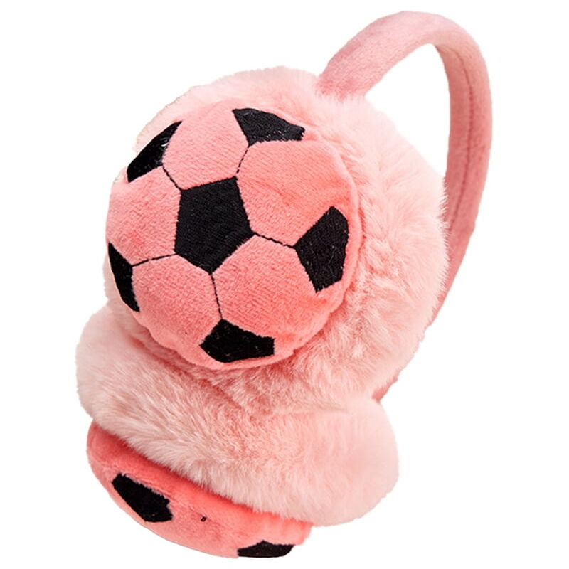Feiyue - Cache-oreilles d'hiver pour enfants, en peluche douce, pour le football, le ski, le cyclisme, les garçons et les filles - Rouge coucher de