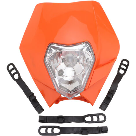 Cache-phare pour moto tout-terrain Supermoto, cache-phare avant universel orange, carénage avant de superbike, accessoires de modification et de décoration.