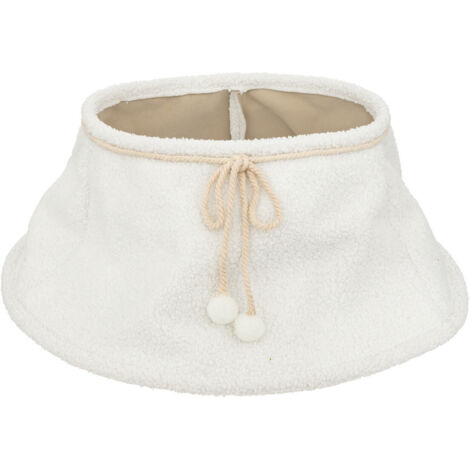 Cache Pied de sapin en Bouclettes Blanche D 56 cm - Feeric Christmas