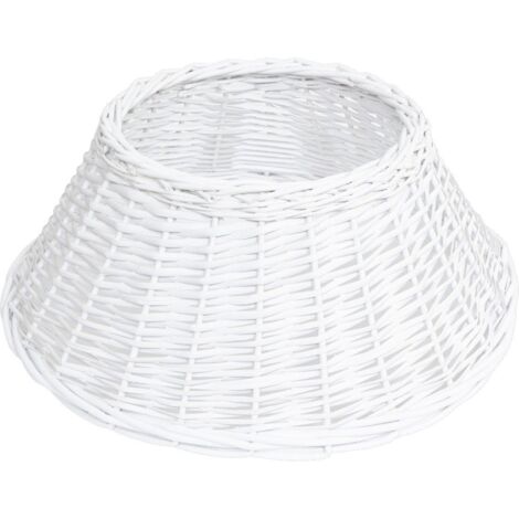 Cache Pied de sapin en Osier Blanc D 56 cm - Feeric Christmas
