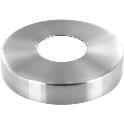 Cache platine rond Diam 105mm, hauteur 15mm, pour tube Diam 42,4mm, Inox brossé 1,5