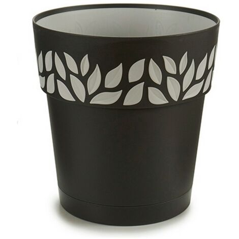 Cache-pot Anthracite Plastique (25 x 25 x 25 cm)