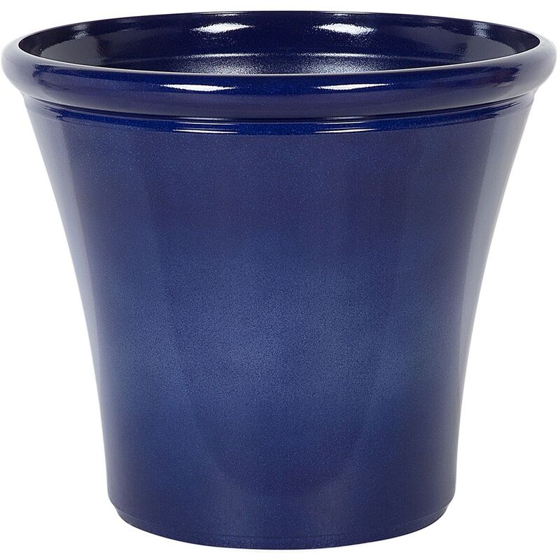 Cache-Pot 46 cm de Diamètre en Fibre d'Argile et Fibre de Verre Bleu Marine Kokkino