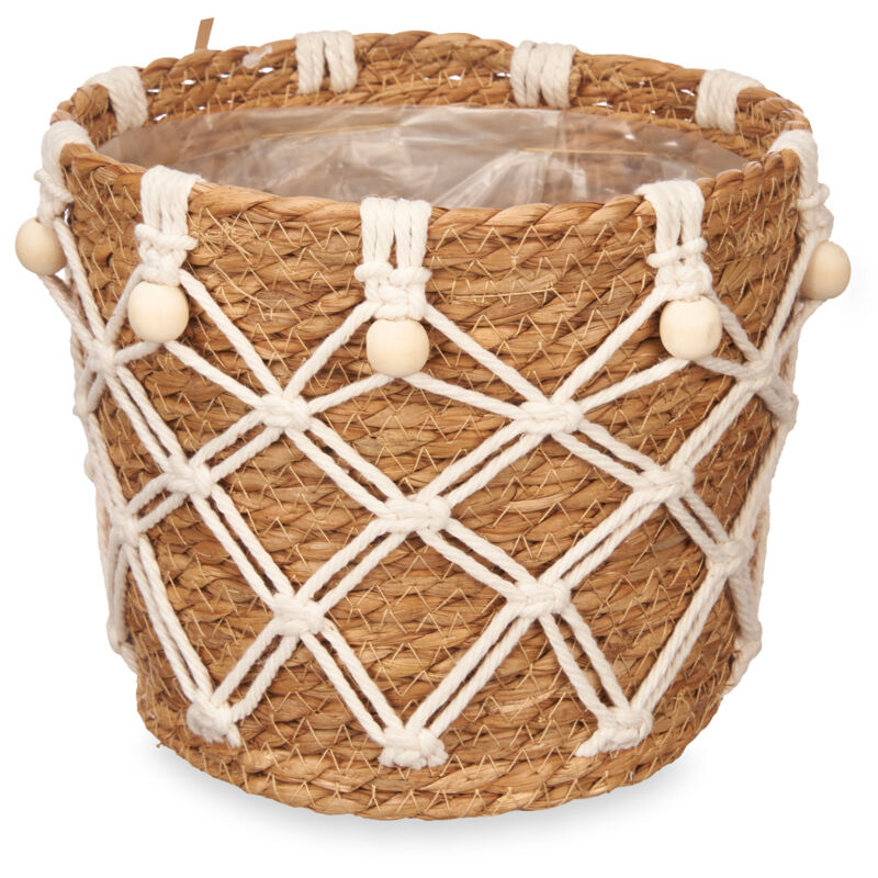 Cache-pot boho macrame, ø 21 cm
