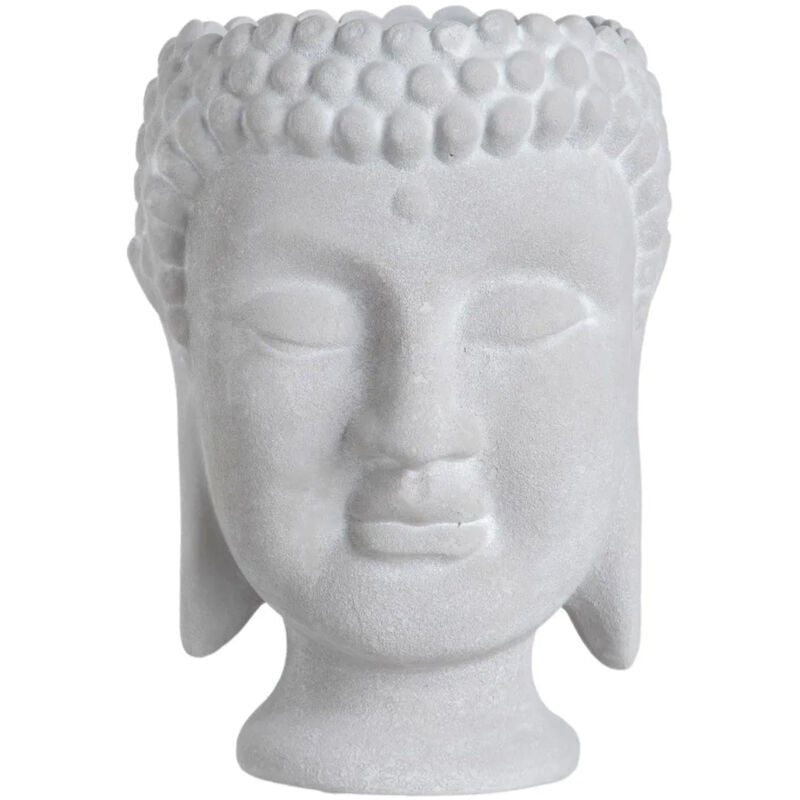 Cache pot Bouddha en céramique aspect béton