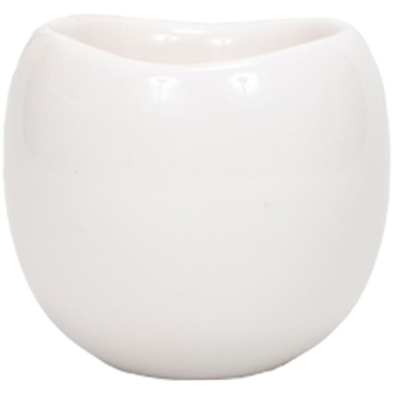 Cache-pot Bowl - blanc élégant - rond - adapté aux pots de 9cm