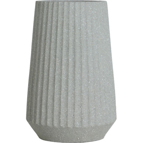 Cache pot contemporain en polyresine gris pour décoration élégante - Gris contemporain effet béton