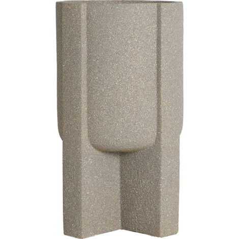 Cache pot contemporain marron en polyresine design élégant - Marron chocolat contemporain